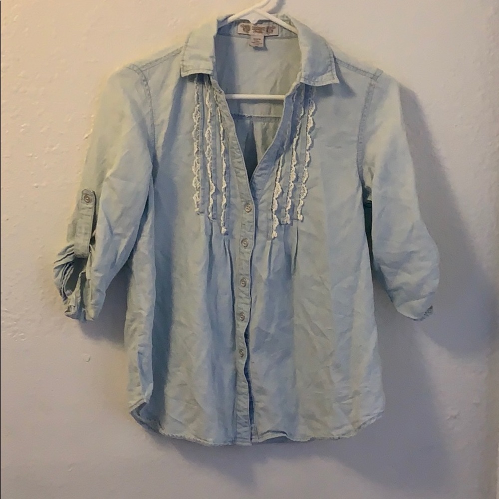 Vintage America blouse top size XS